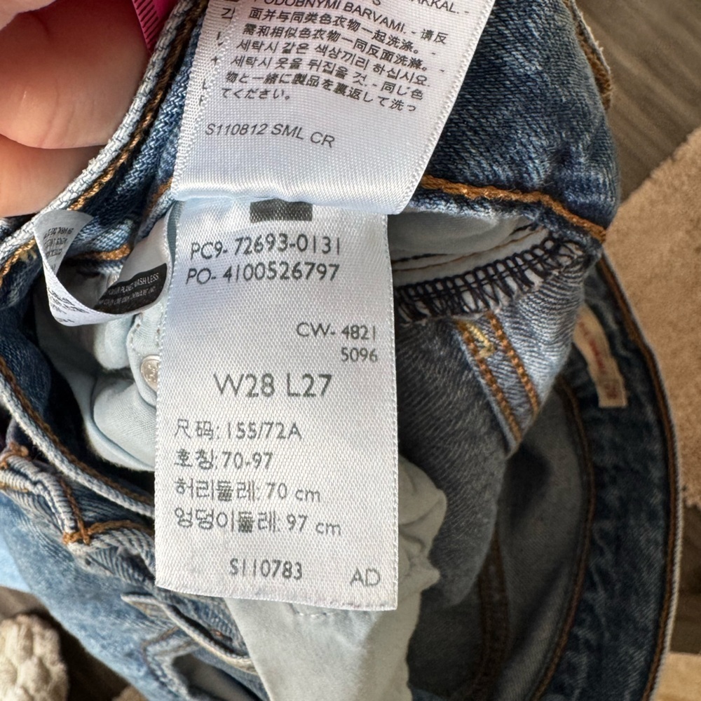 Levi's Ribcage Straight Ankle Jeans Feelin' Cagey Distressed 28 - Picture 10 of 10